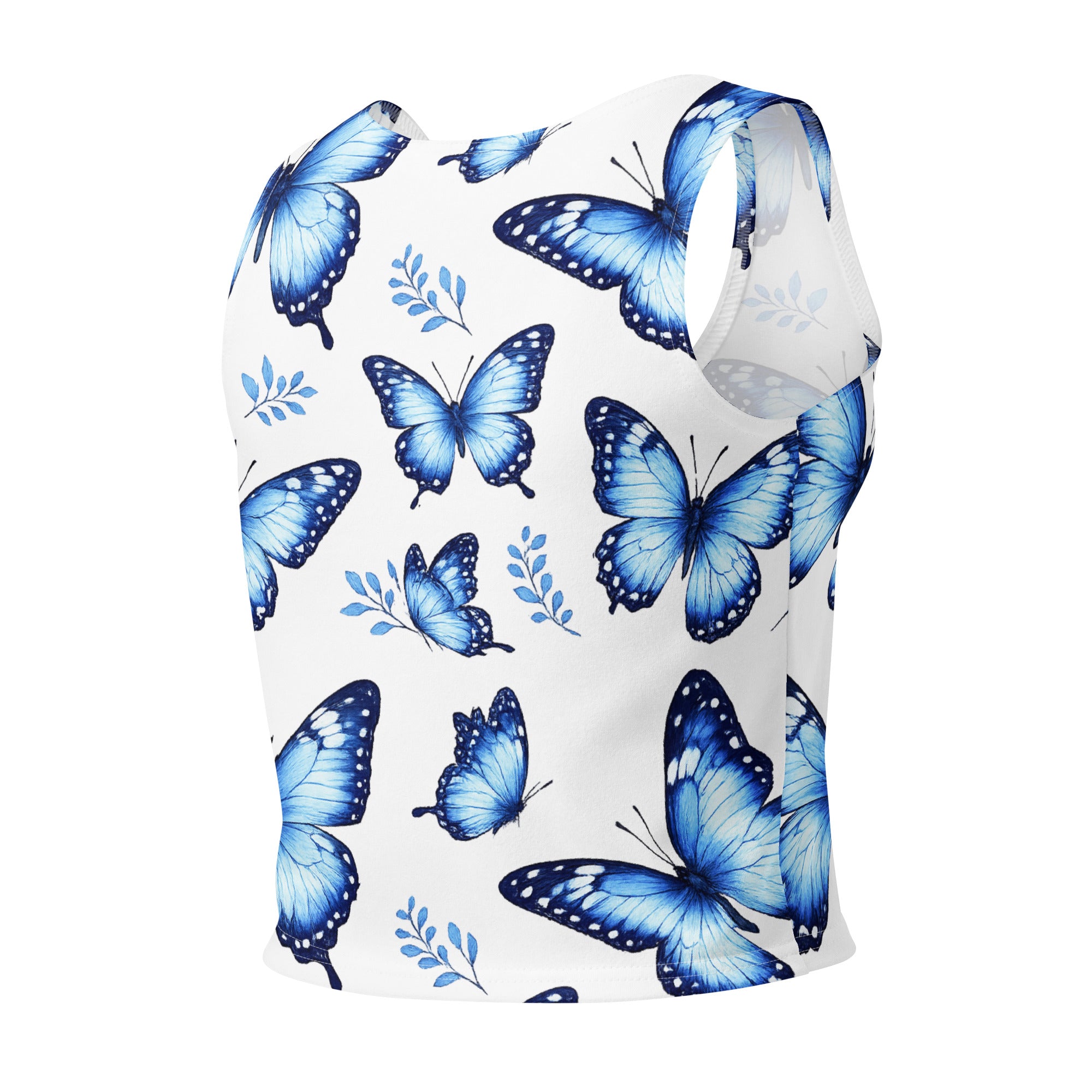 Butterflies Cotton Crop Top | Trend4us