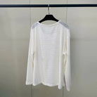 Trend4us Sheer Knit Long Sleeve Top – Women's Lightweight Sweater