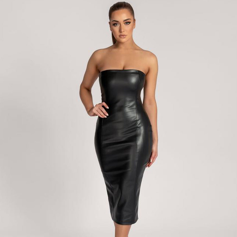 Bodycon Leather Dress